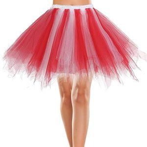 Women's Mini Tulle Skirt 1950s Vintage Adult Ballet Tutu Skater Skirt for Cospla